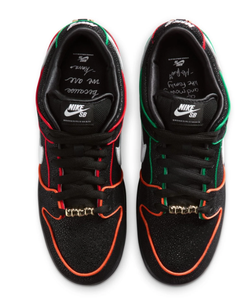 Nike SB Dunk Low Pro QS 'Black / White / Challenge Red' | Scarlet Punctuation