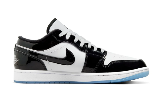 Air Jordan 1 Low SE 'Black White Concord' F1C329 | Contrast Chapter