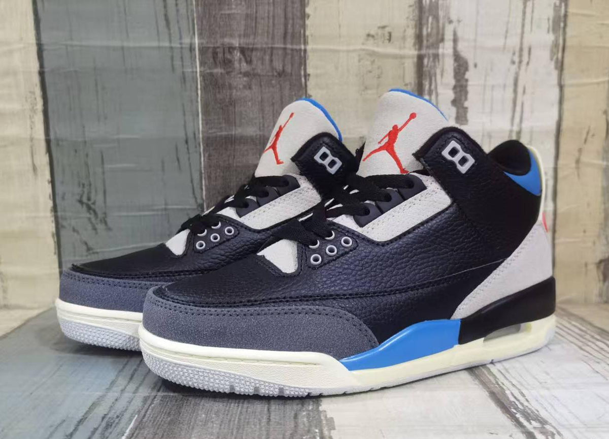 Air Jordan 3 Retro Black-Blue-Red Men's | Night Circuit