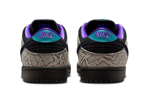 Nike SB Dunk Low Dashawn Jordan 'Snake Skin' Black / Fierce Purple | Serpentine Signal
