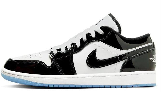 Air Jordan 1 Low SE 'Black White Concord' F1C329 | Contrast Chapter
